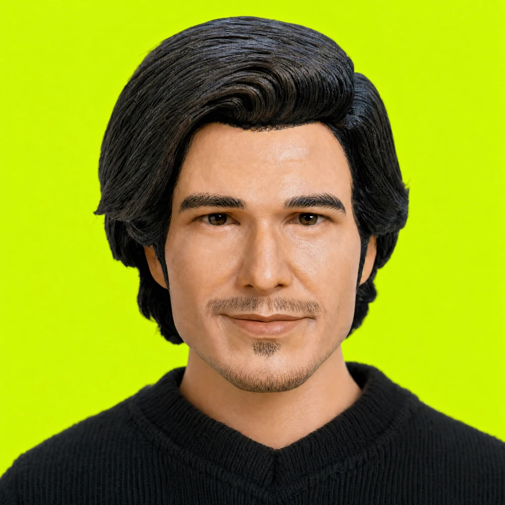 The $VLAD profile picture: the action figure head-on against a lime background