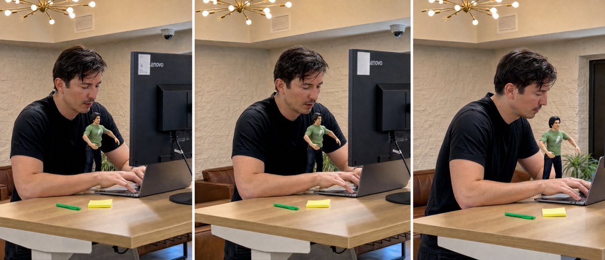 Vlad Tenev at his desk with the action figure